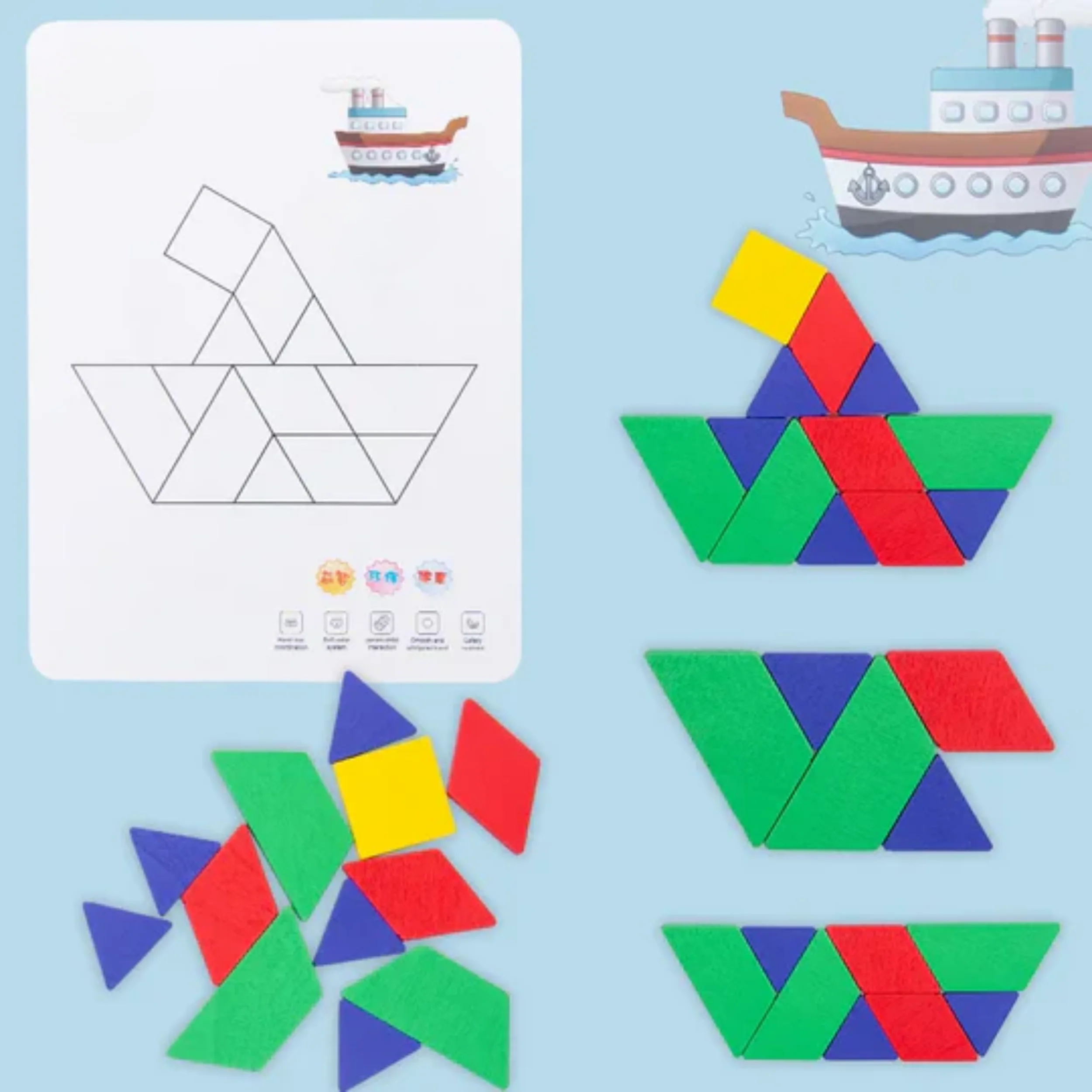 Puzzle Montessori En Bois – 12 Formes Géométriques Et Couleurs – Jouet éducatif 1-3 Ans – Cadeau Sensoriel
