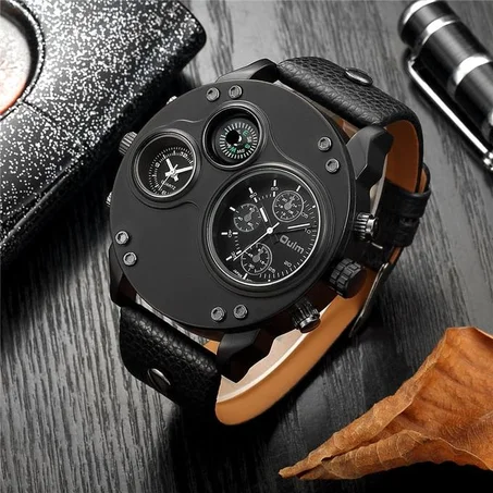 Relógio Oulm Prestige Men – Elegância de luxo e bússola aventureira