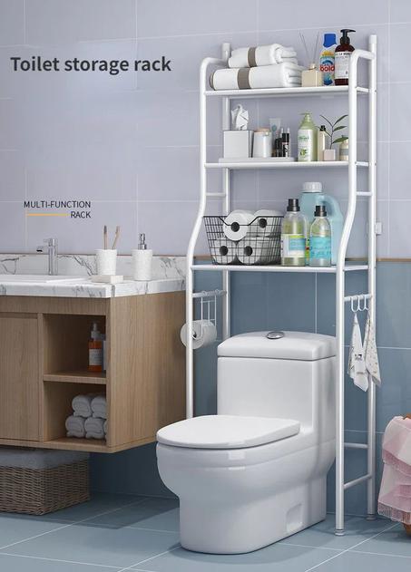 Étagère machine a lavé et de salle de bain, rangement pour les toilettes