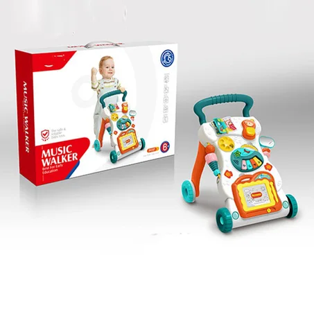 مشاية متعددة الاستخدامات 3 في 1 مع موسيقى وإضاءة للأطفال الصغار