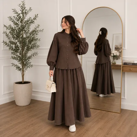 ensemble 2 piéces chemise et jupe