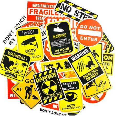 Warning stickers