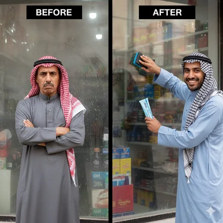 المنتج الألماني لإزالة طبقة الزيت والغبار من الزجاج… رؤية صافية في ثواني! ✨🧼