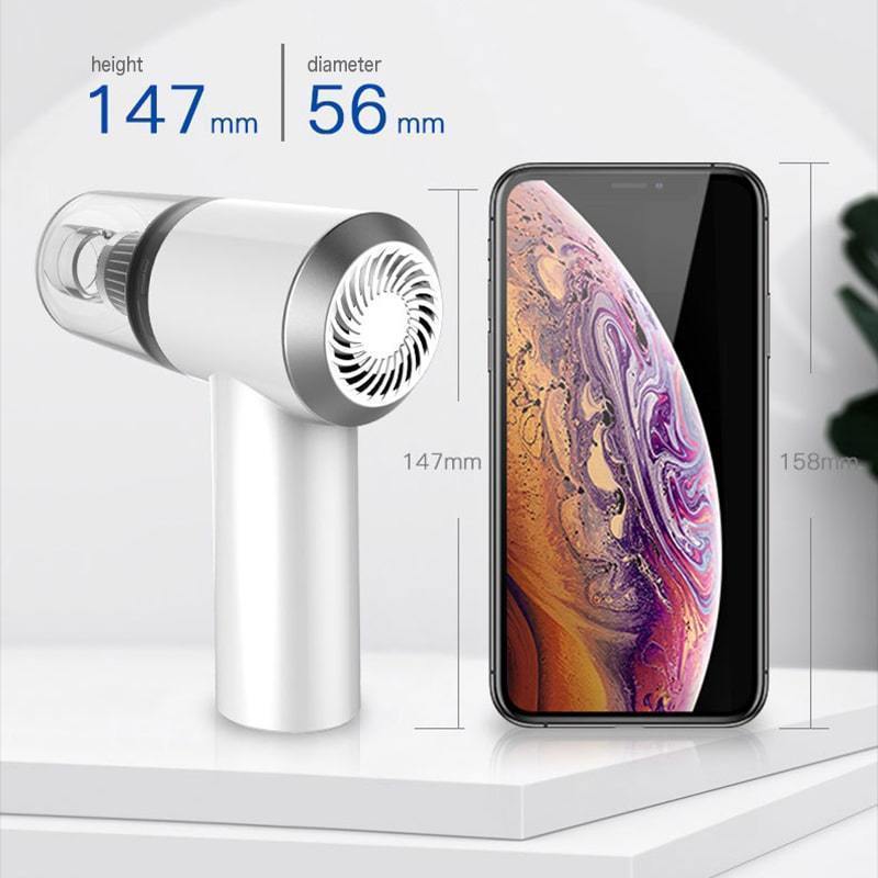 مكنسة كهربائية محمولة متعددة الوظائف لاسلكية قابلة لإعادة الشحن نموذج شفط قوي سريع الشحن للسيارة والمنزل