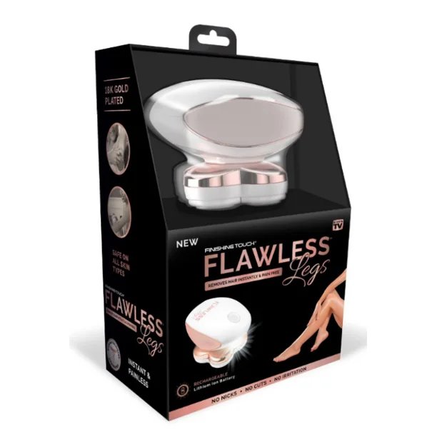 Flawless Legs جهاز لإزالة الشعر من الساقين ومنطقة البكيني والذراعين والكاحلين وأي مناطق معرضة للخدش أو القطع
