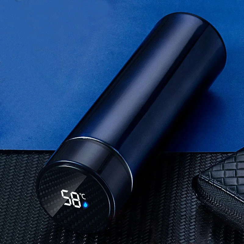 ترموس حرارية ذكية من الفولاذ المقاوم للصدأ ,تحافظ على حرارة الشاي او القهوة و تسمح لك مراقبة حرارة الداخل عبر شاشة تعمل باللمس  HD LCD