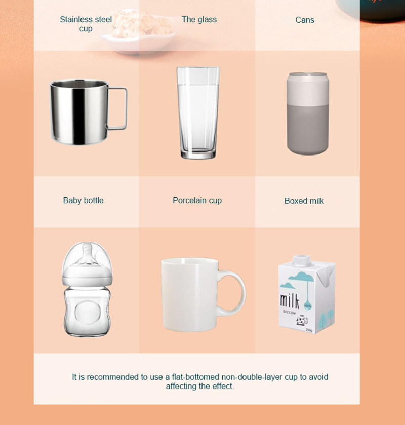 جهاز تسخين LUCKY محمول بمؤقت و سريع الشحن لجميع السوائل مع كوب و ملعقة