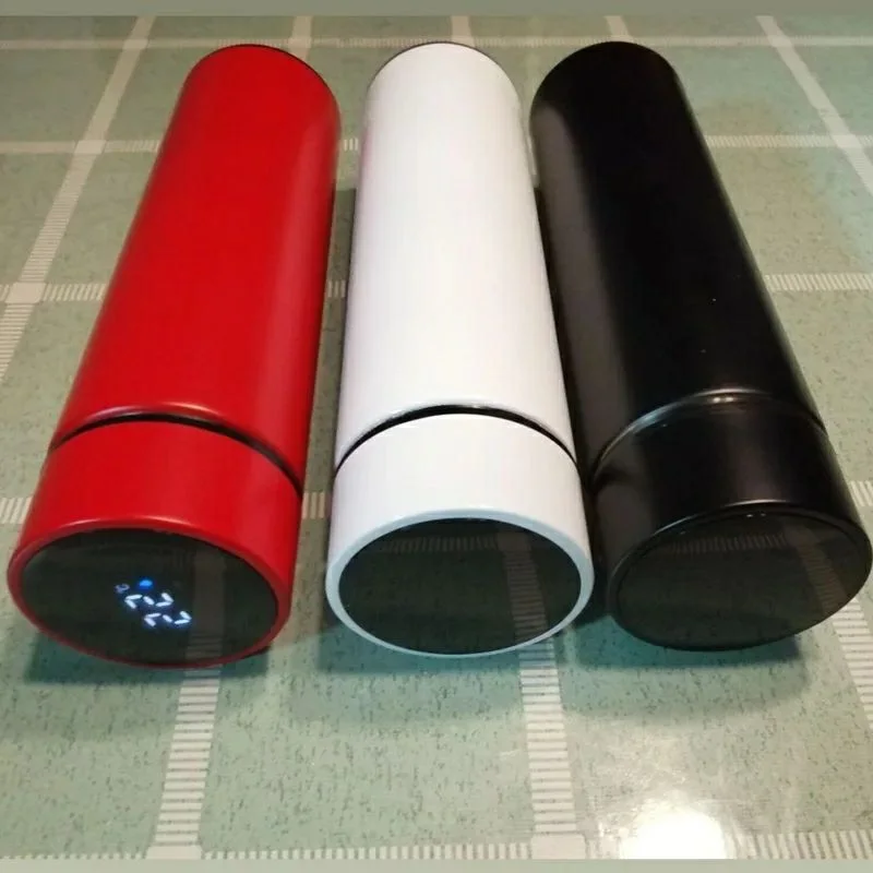 ترموس حرارية ذكية من الفولاذ المقاوم للصدأ ,تحافظ على حرارة الشاي او القهوة و تسمح لك مراقبة حرارة الداخل عبر شاشة تعمل باللمس  HD LCD