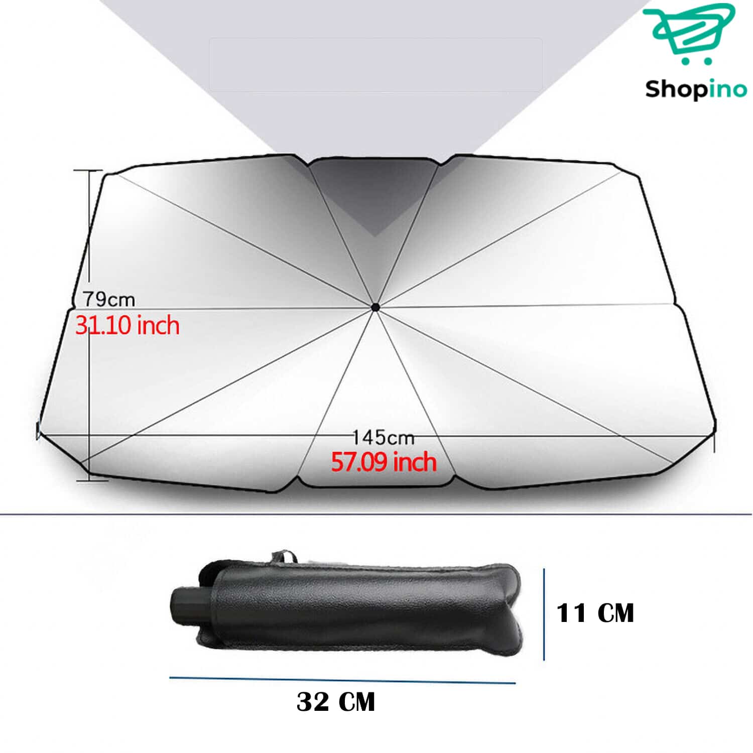 - مظلة شمسية للسيارة قابلة للطي - يحمي من الأشعة فوق البنفسجية -📣 تخفيض%50