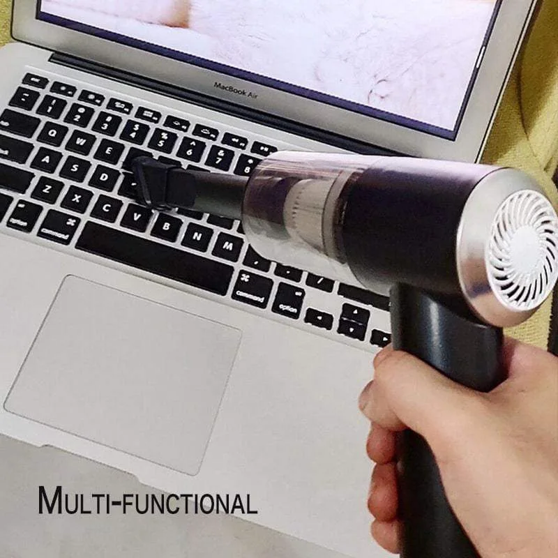 مكنسة كهربائية محمولة متعددة الوظائف لاسلكية قابلة لإعادة الشحن نموذج شفط قوي سريع الشحن للسيارة والمنزل