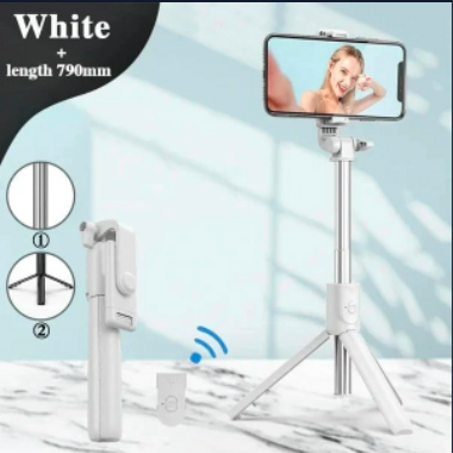 عصا سيلفي لاسلكية بلوتوث حامل ثلاثي القوائم صغير قابل للتمديد مع غالق عن بعد للضوء لهاتف IOS Android