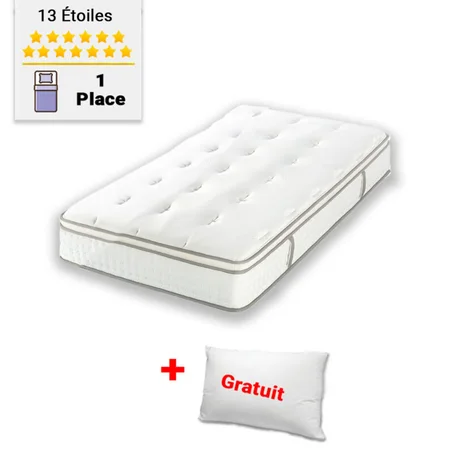 Matelas à Ressorts 1 Place 13 Étoiles Orthopédique Haute Qualité 32 cm