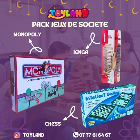 MONOPOLY + CHESS + JENGA