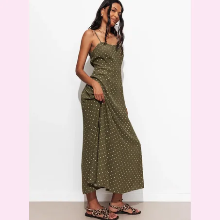 Robe longue Promod kaki