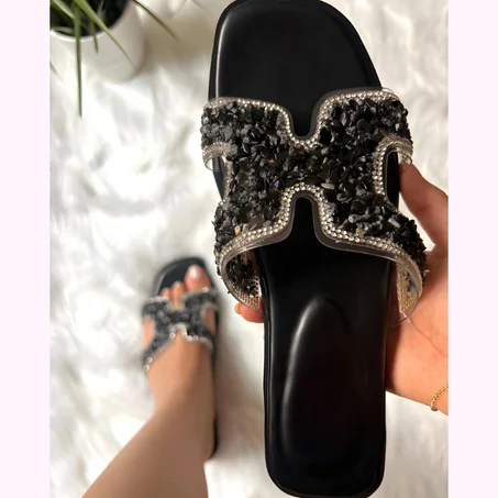 Sandale H Plate NOIR