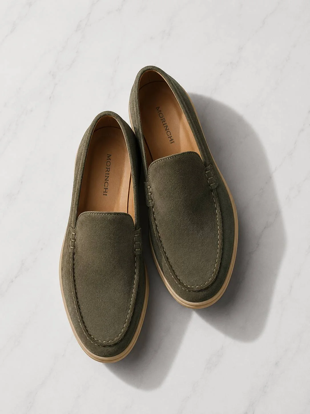 LE LOAFER SNEAKER ESCALE – OLIVE VELOURS