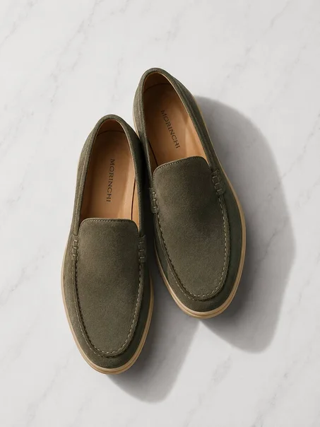 LE LOAFER SNEAKER ESCALE – OLIVE VELOURS