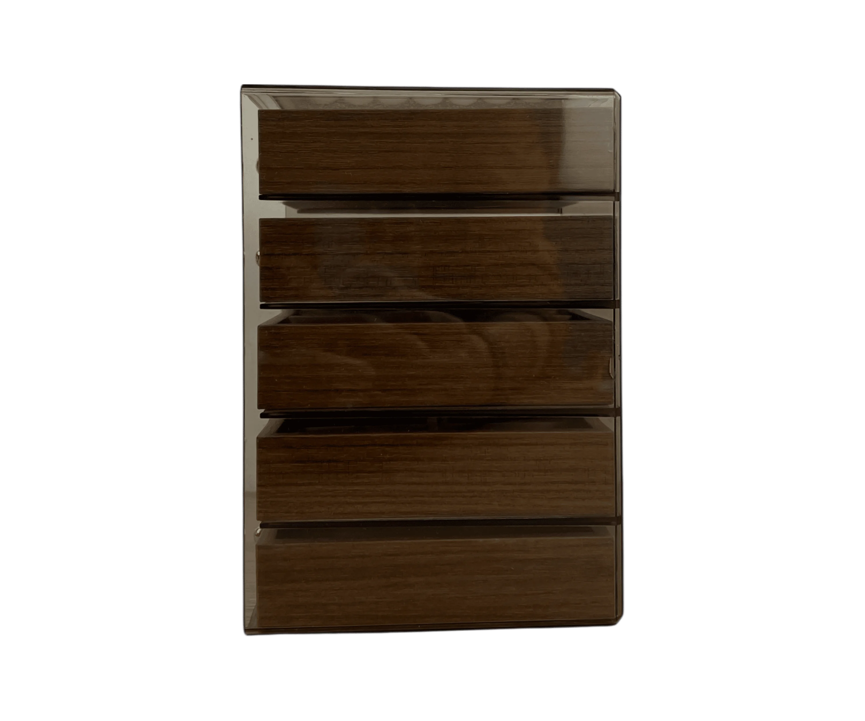 منظم مجوهرات خشبي فاخر بخمسة أدراج