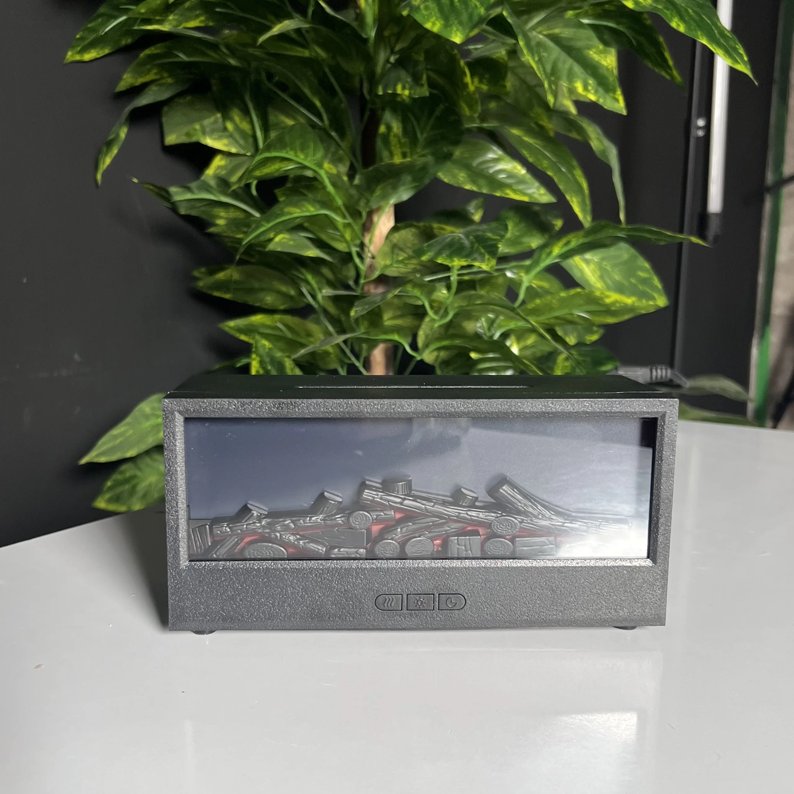 مرطب لهب واقعي مع إضاءة ملونة