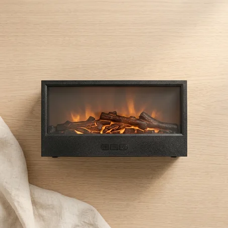 مرطب لهب واقعي مع إضاءة ملونة