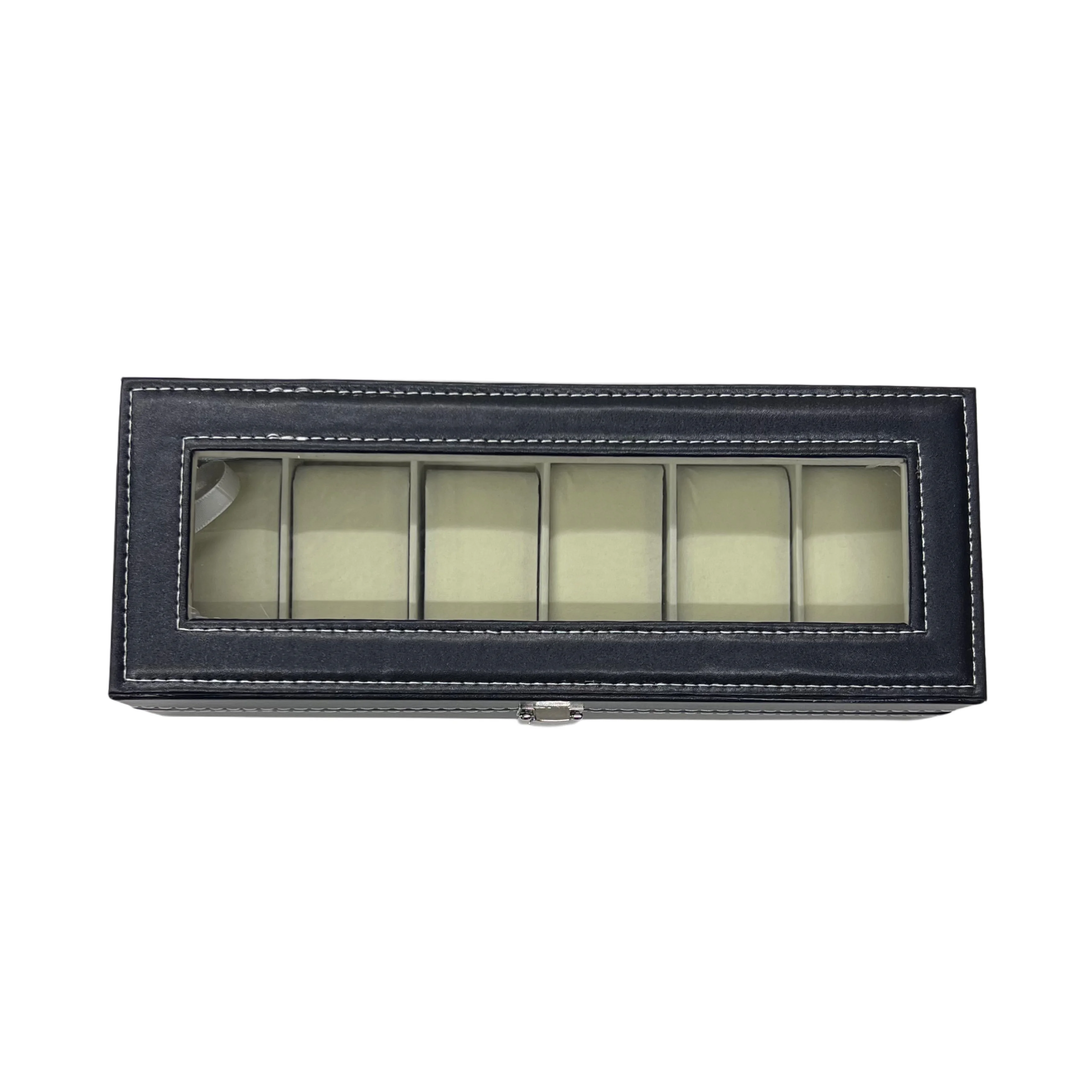 علبة تنظيم ساعات جلدية – 6 حصص