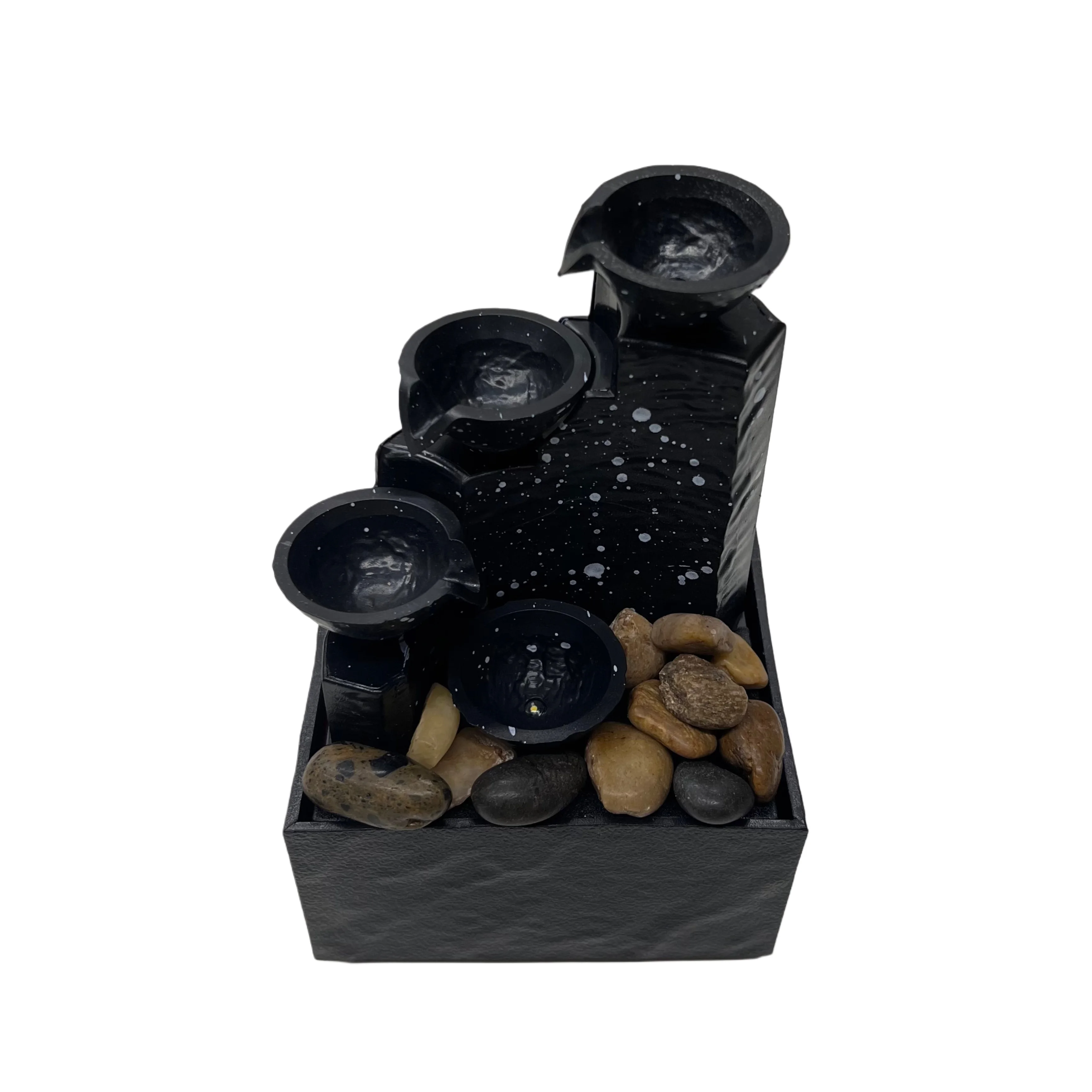 نافورة شلال ديكورية بإضاءة – تعمل بالبطاريات والكهرباء