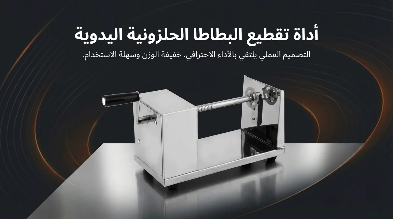 قطاعة البطاطا الحلزونية اليدوية – اصنع بطاطا المهرجانات المقرمشة في منزلك
