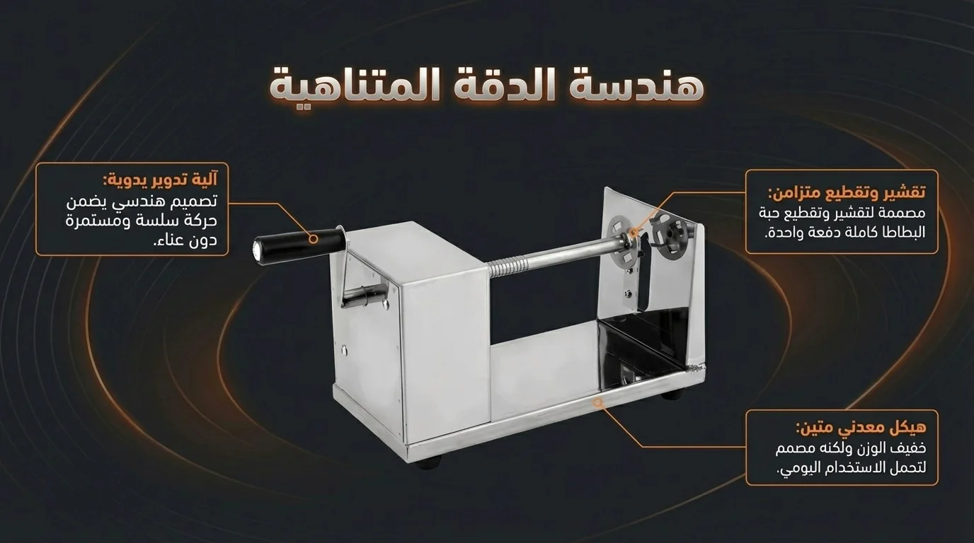 قطاعة البطاطا الحلزونية اليدوية – اصنع بطاطا المهرجانات المقرمشة في منزلك