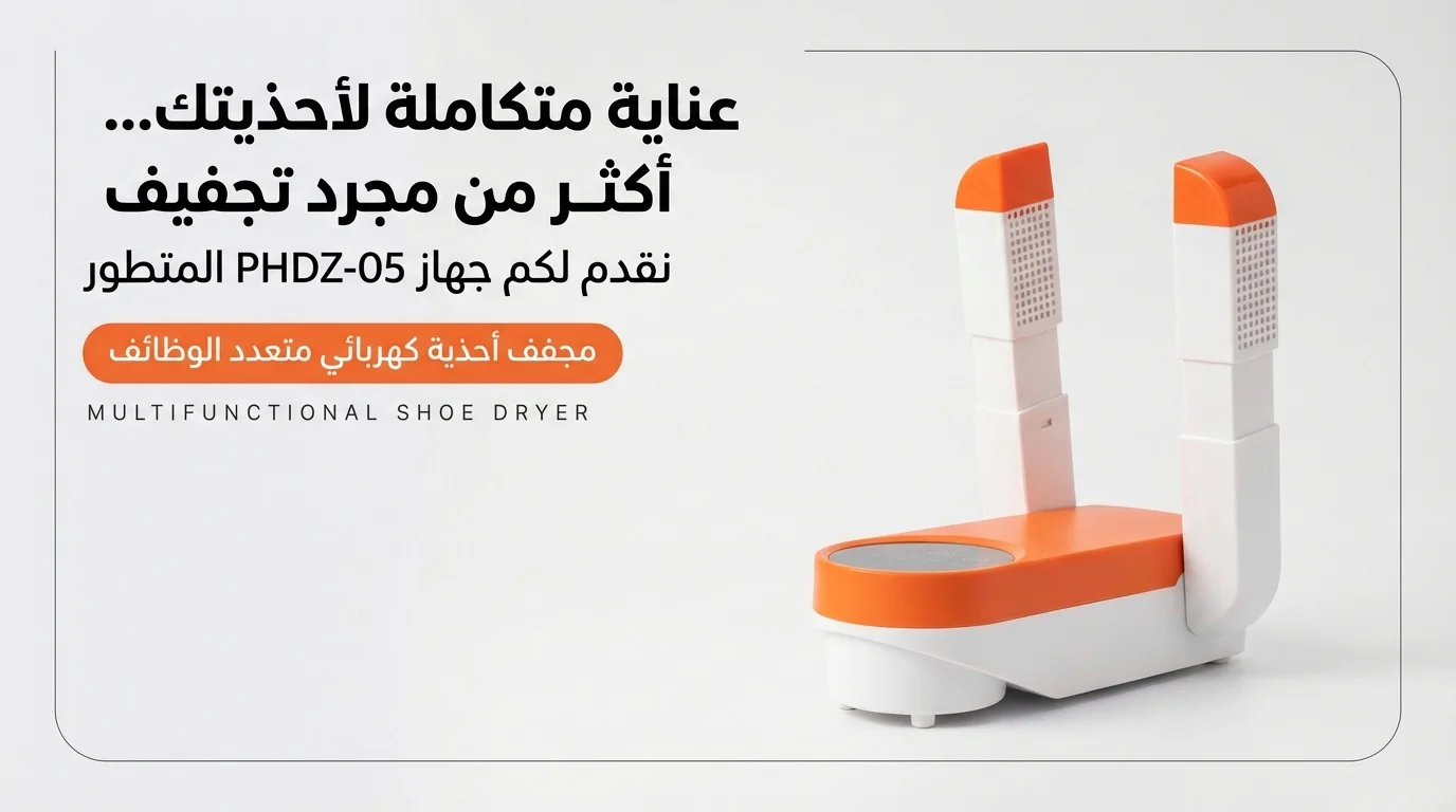 مجفف الأحذية الذكي | تعقيم وتجفيف آمن لجميع أنواع الأحذية