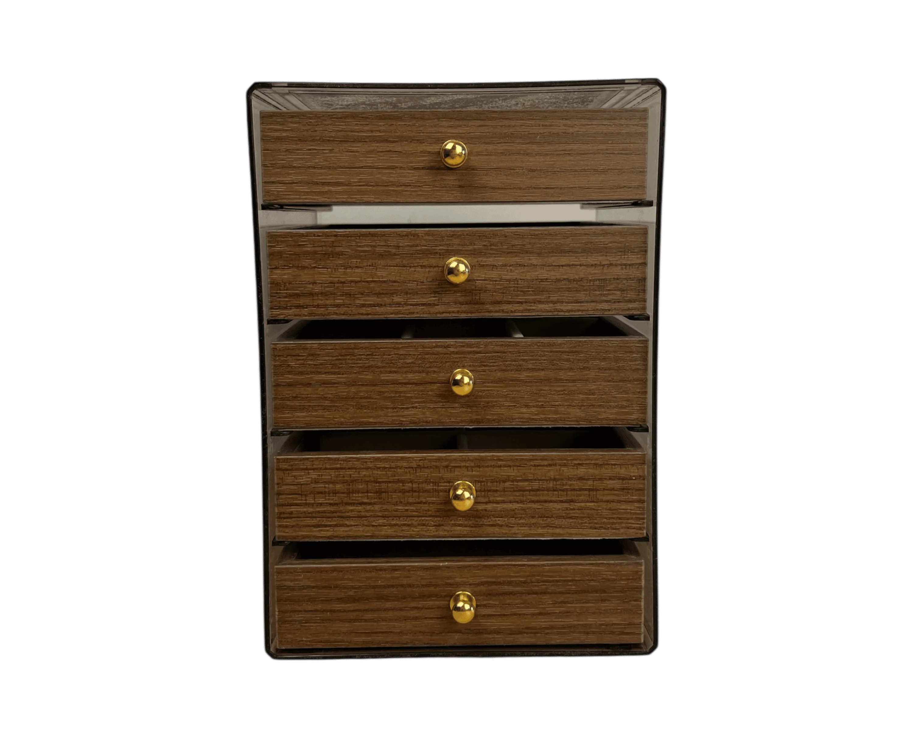 منظم مجوهرات خشبي فاخر بخمسة أدراج