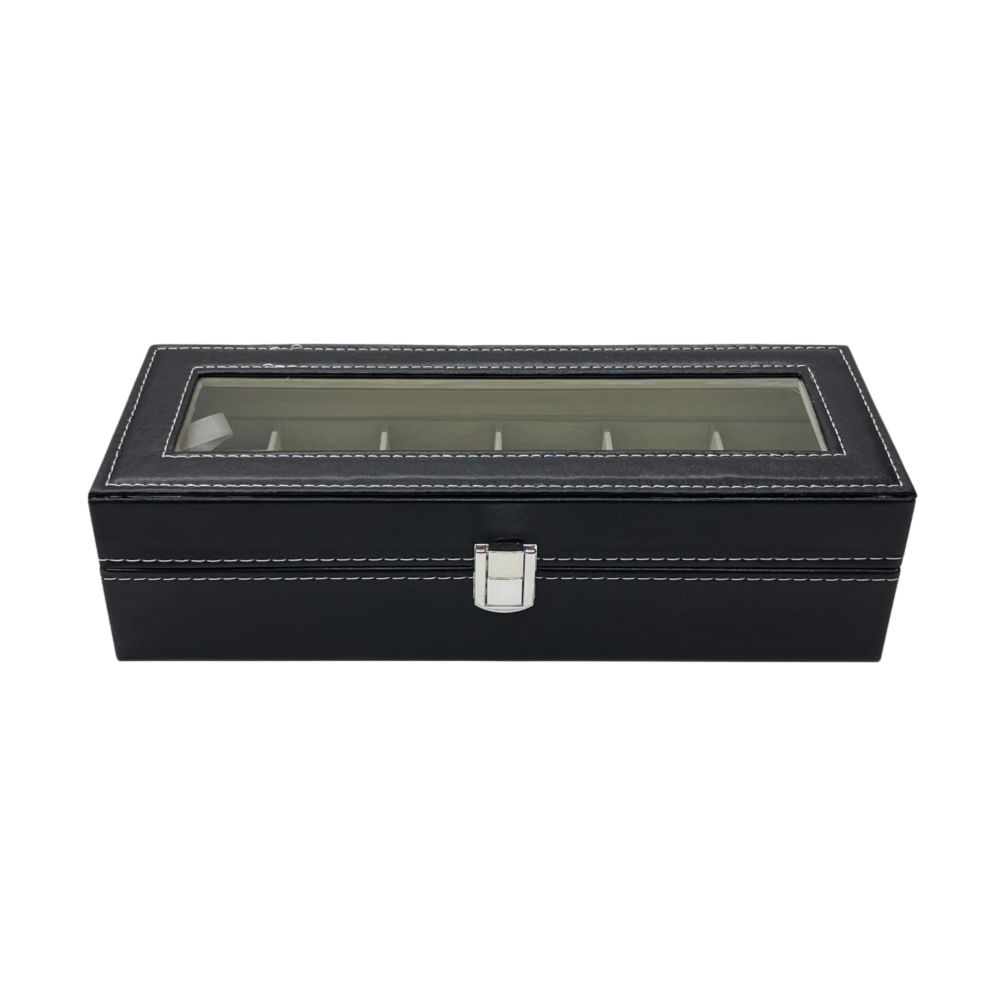 علبة تنظيم ساعات جلدية – 6 حصص