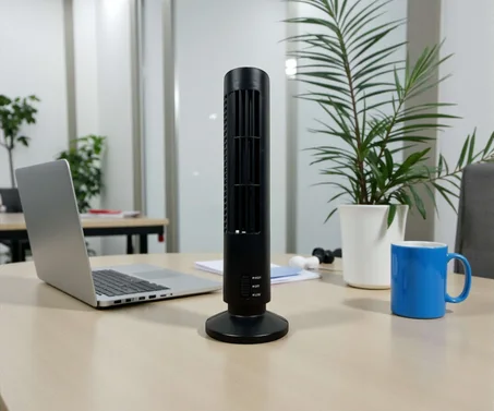 مروحة مكتبية نحيفة بقاعدة ثابتة