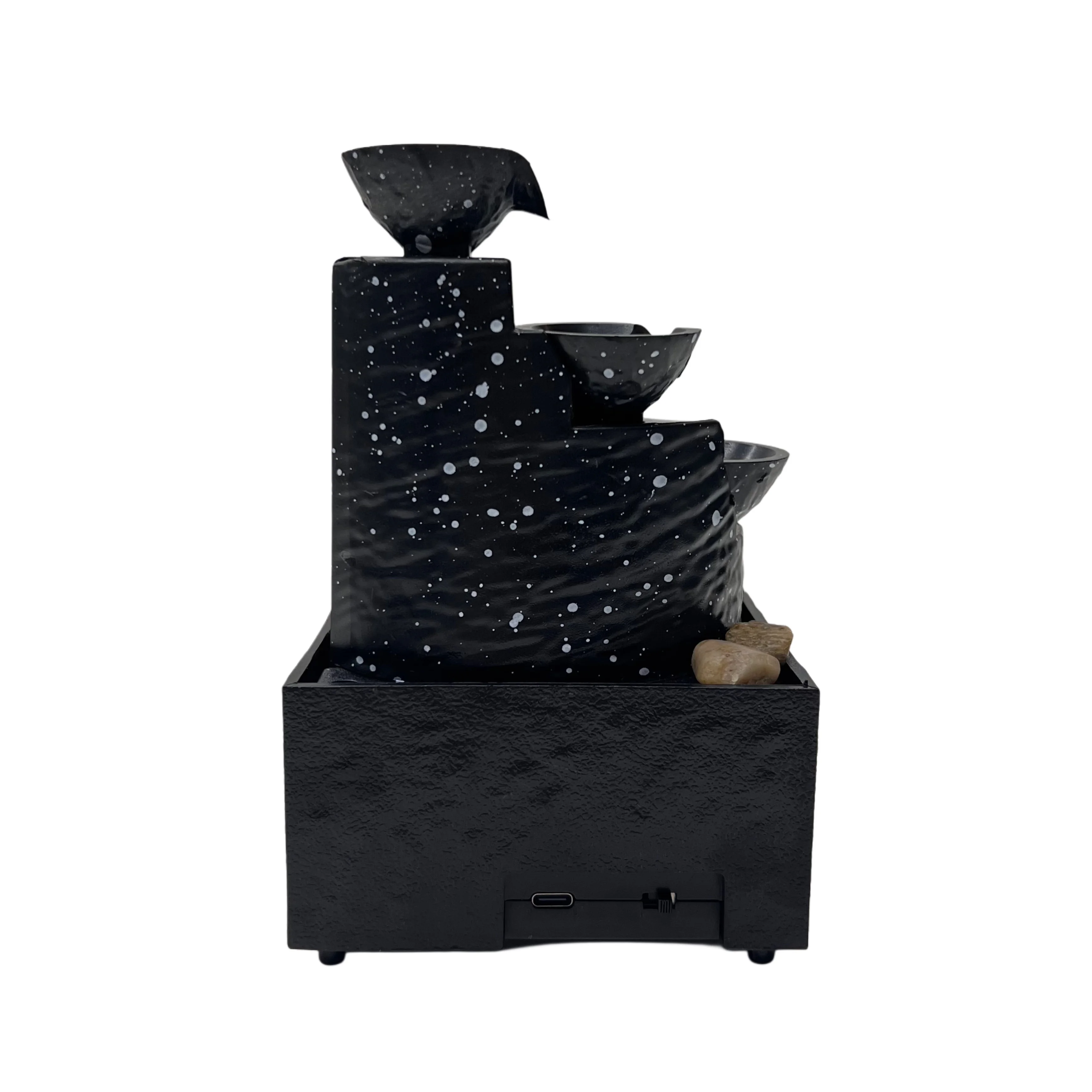 نافورة شلال ديكورية بإضاءة – تعمل بالبطاريات والكهرباء