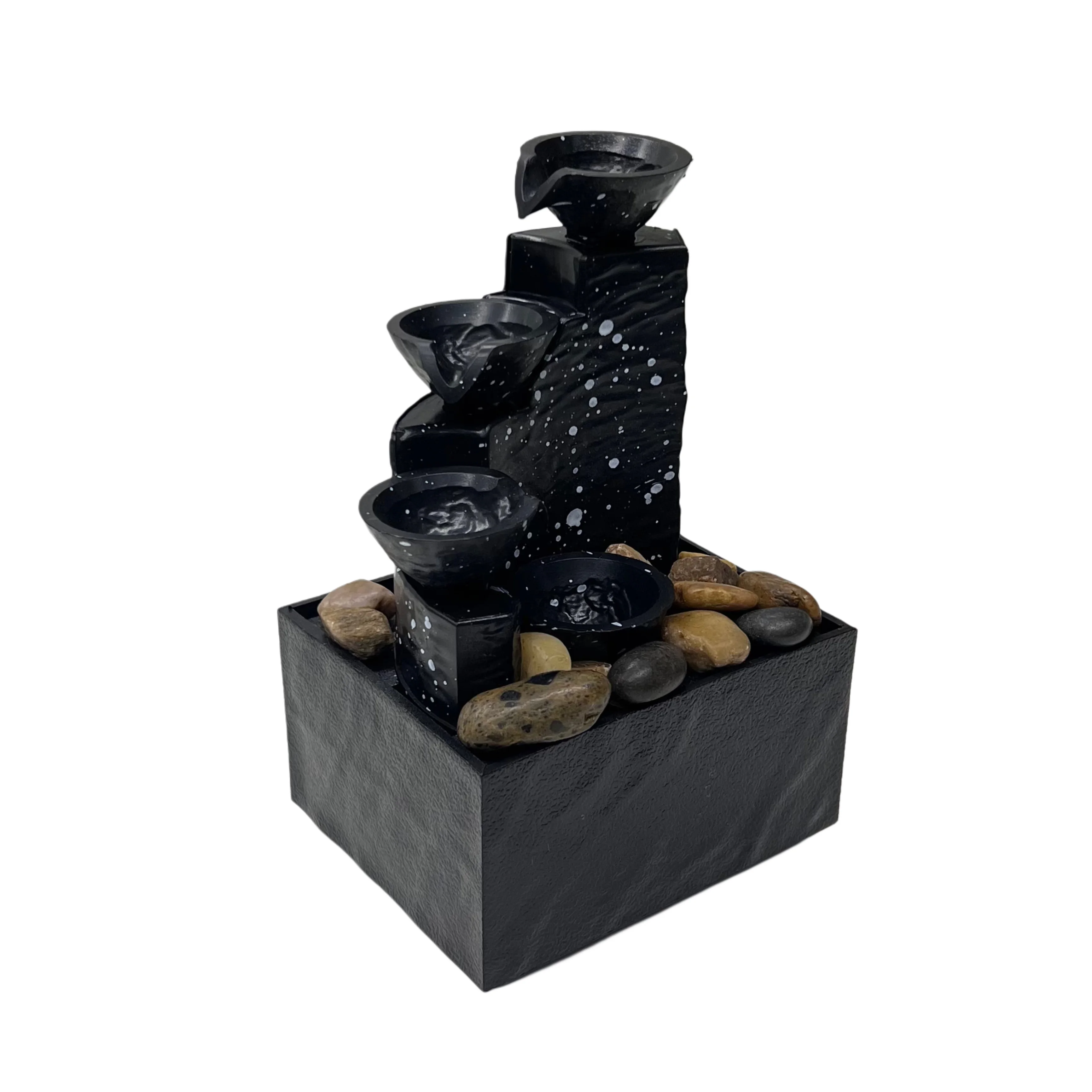 نافورة شلال ديكورية بإضاءة – تعمل بالبطاريات والكهرباء