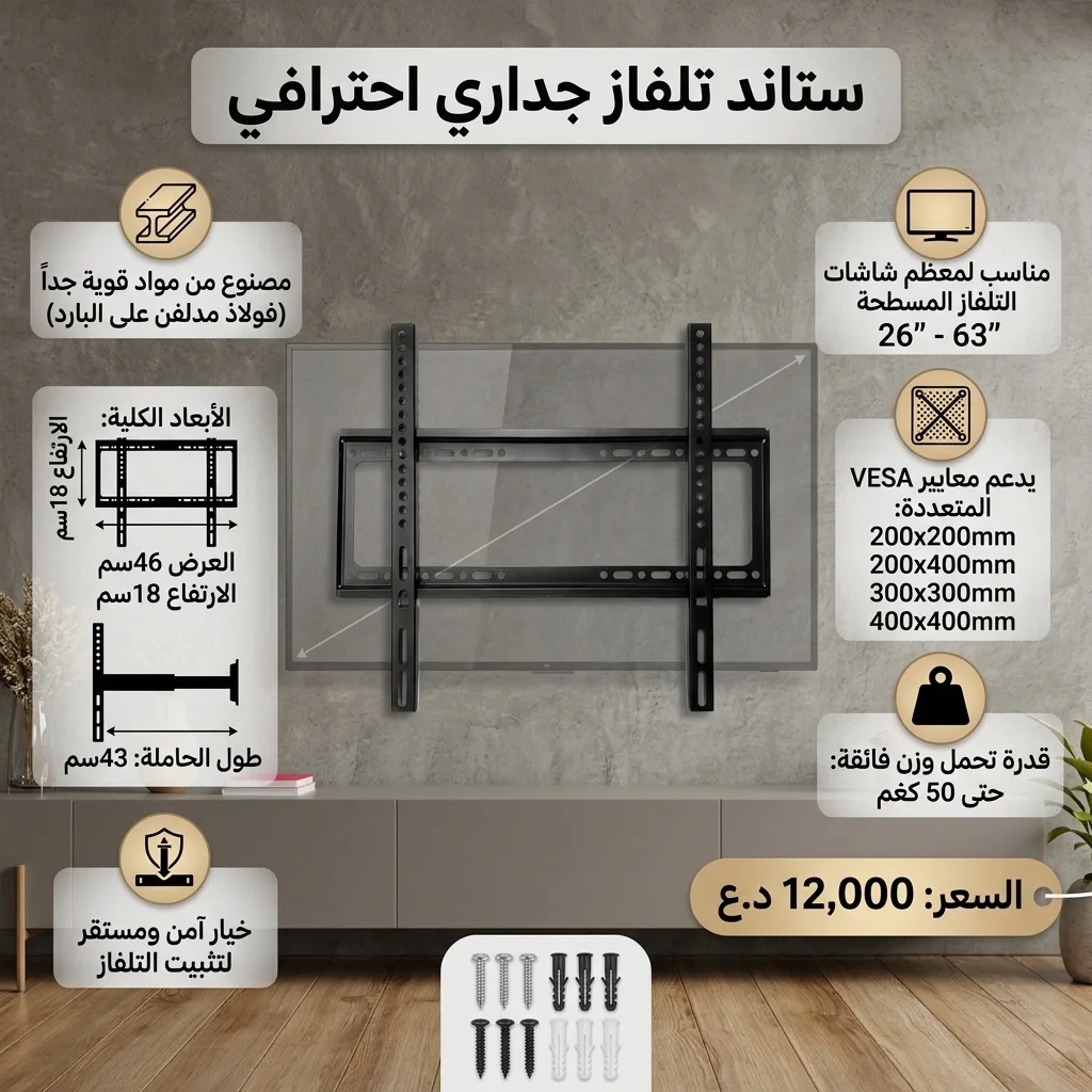 حامل شاشات جداري