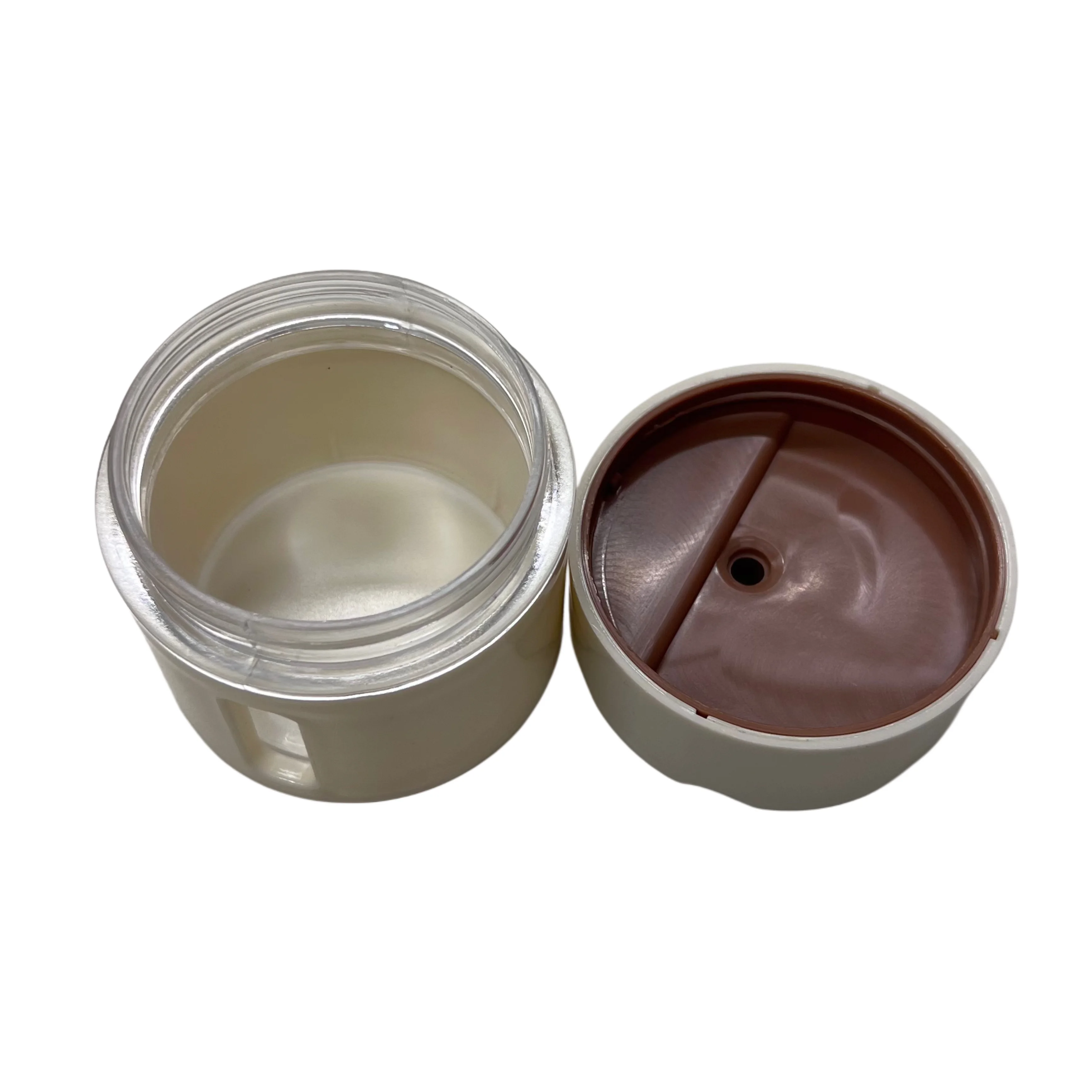 طقم علب توابل مغناطيسية جدارية – شفاف، نظام ضغط علوي 0.5 جرام، تركيب بدون حفر