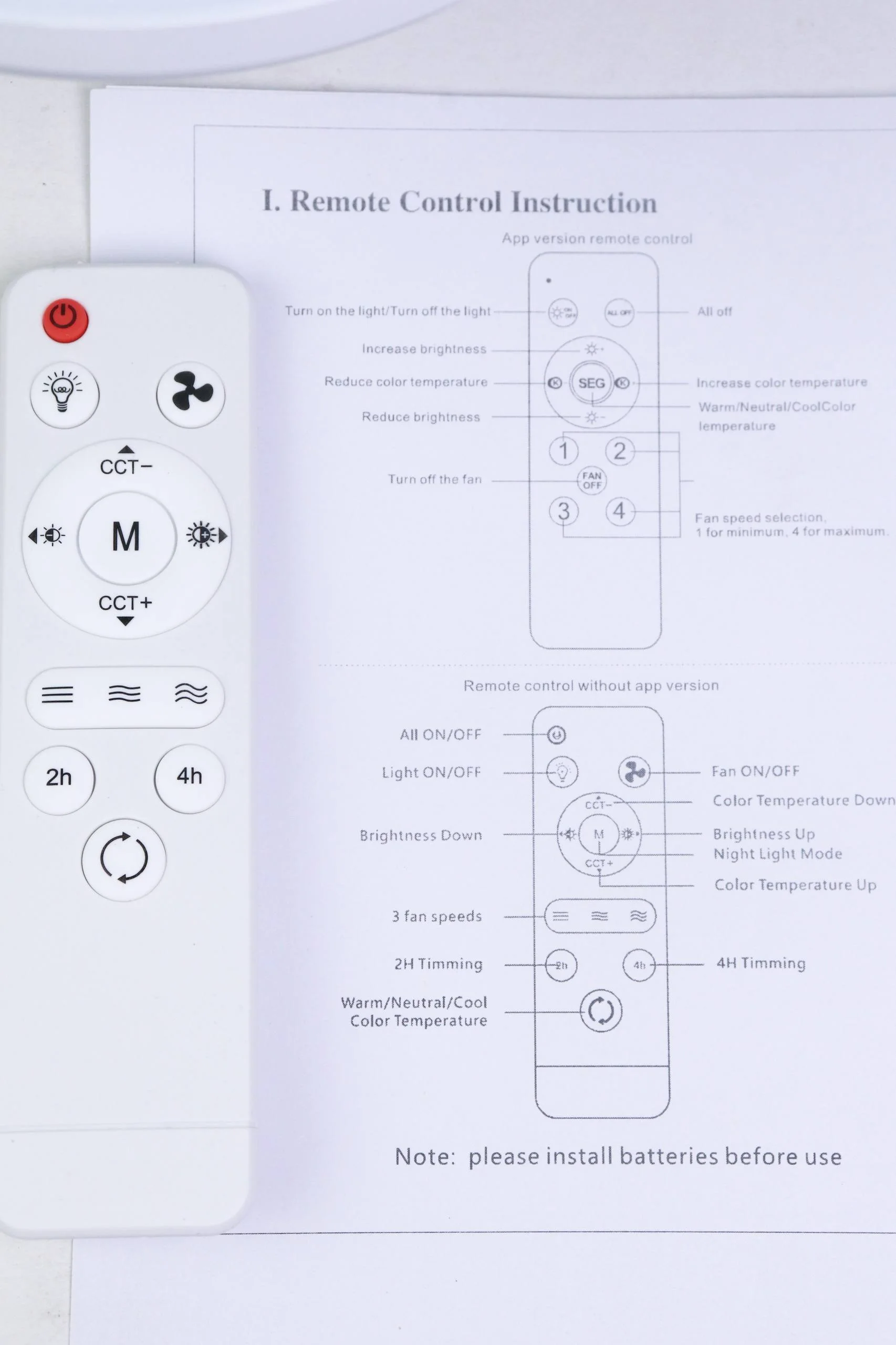 مروحة سقفية ضوئية