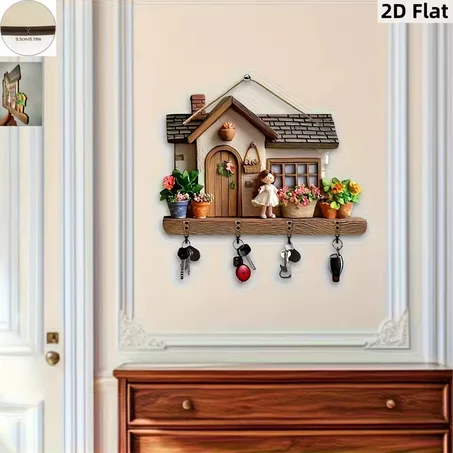 علاقة مفاتيح للتخزين، ديكور مثالي للممرات، مناسب لديكور المنزل.