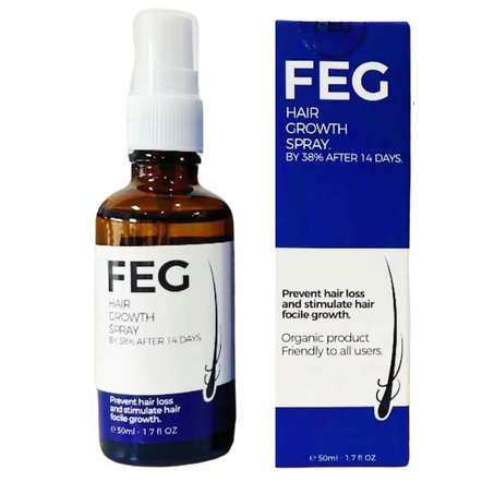 FEG  -  بخاخ نمو وتكثيف الشعر - و محاربة الصلع - بخلاصة بروتين البازلاء