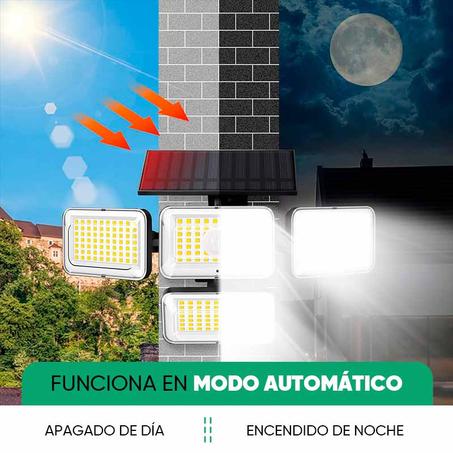Foco Solar Extensible con 4 Lámparas