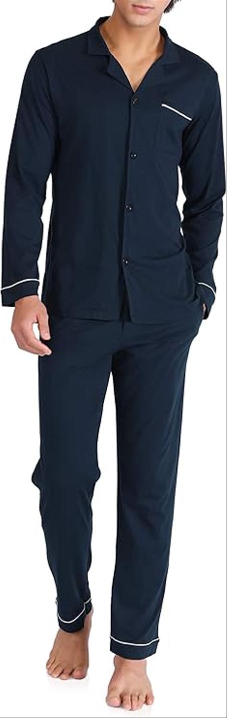 DAVID ARCHY - Pijama de algodón con botones para hombre