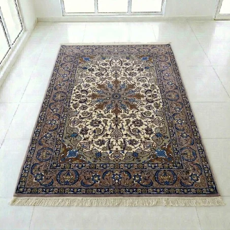Tapis Isfahan en Laine et Soie (190 × 150 cm)