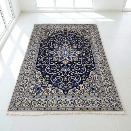 Tapis Nain d'Iran – Soie et Laine Fine (220 × 150 cm)