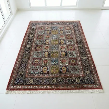 Tapis Ghom en Soie Naturelle "Jardin du Paradis" (140 × 100 cm)