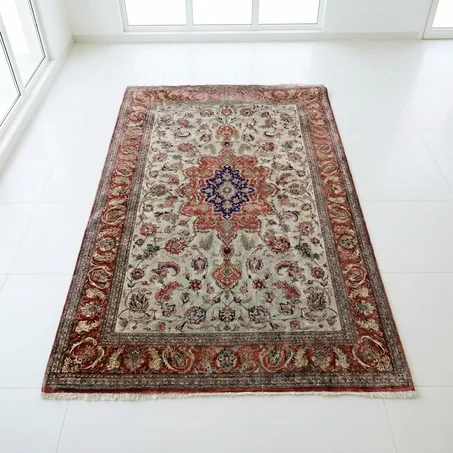 Tapis Ghom en Soie Naturelle (155 × 110 cm)
