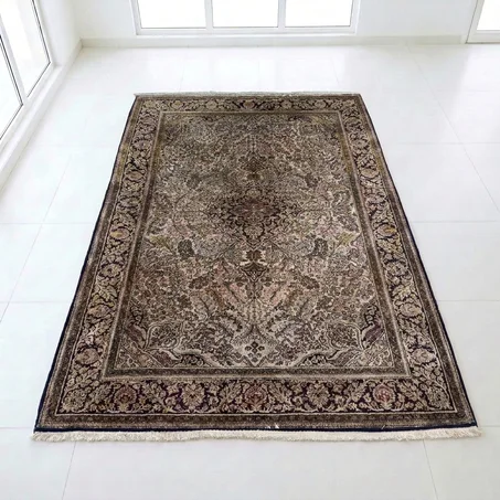 Tapis Ghom d'Iran – Soie sur Soie (200 × 150 cm)