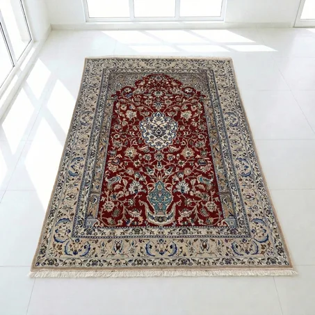Tapis Nain d'Iran – Motif "Arbre de Vie" (160 × 110 cm)