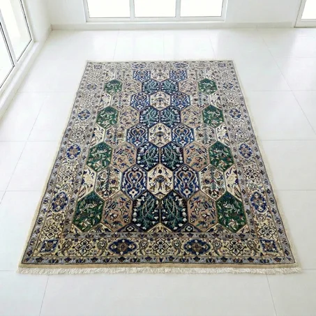 Tapis Naïn 6La en Laine de Kurk et Soie (225 × 130 cm)