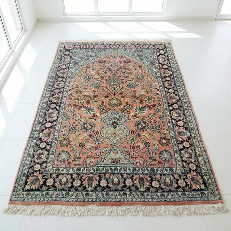 Tapis Kashmir en Soie "Arbre de Vie" (150 × 100 cm)