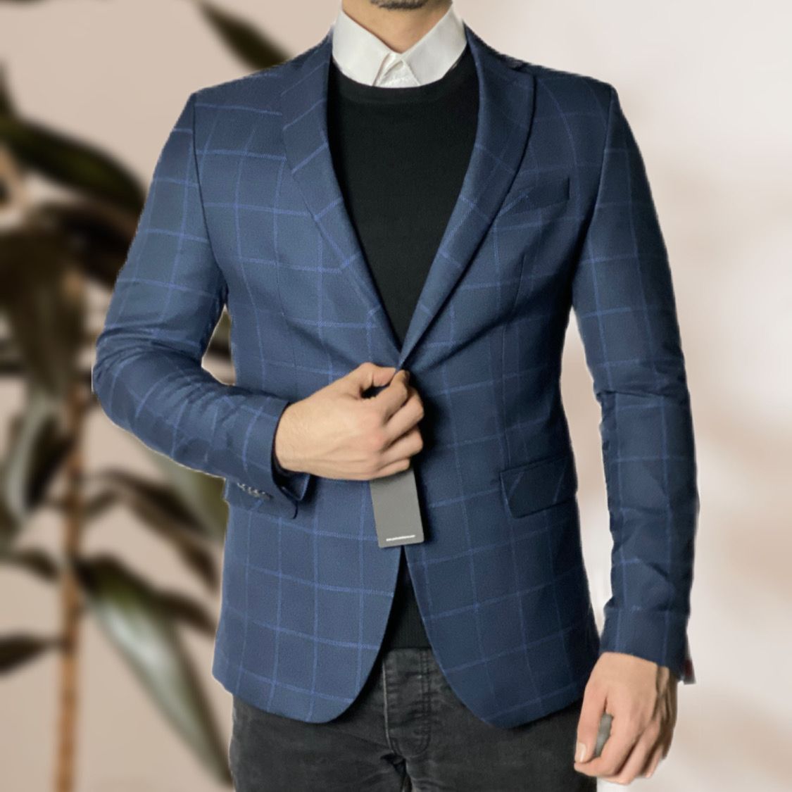 Veste à carreaux coupe slim